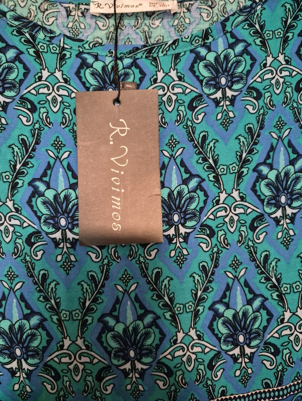 R. Vivimos Boho  Printed Tunic Top - Picture 7 of 10
